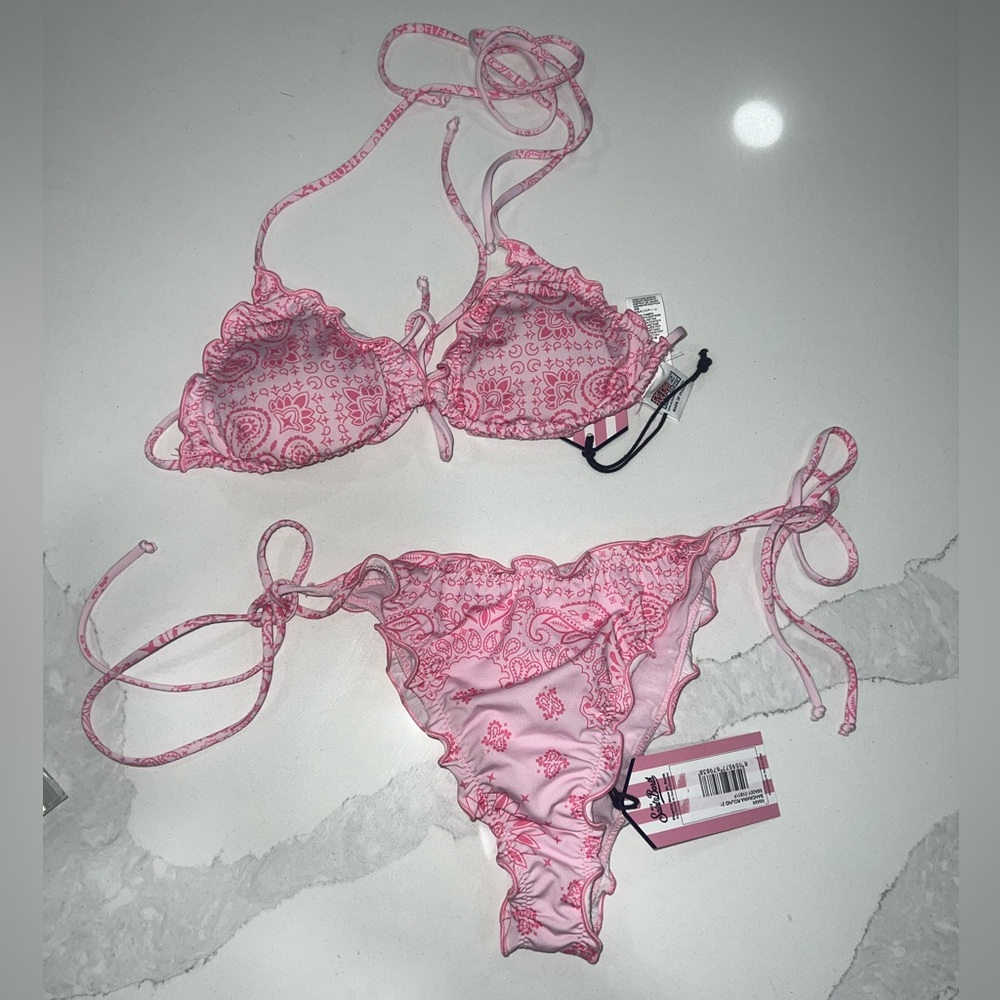 MC2 Saint Barth Sagittarius & Miami Bikini Bandanna round 21 Set pink